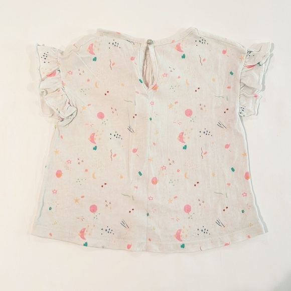 Zara 9-12m flutter sleeve‎ top - Picture 2 of 4